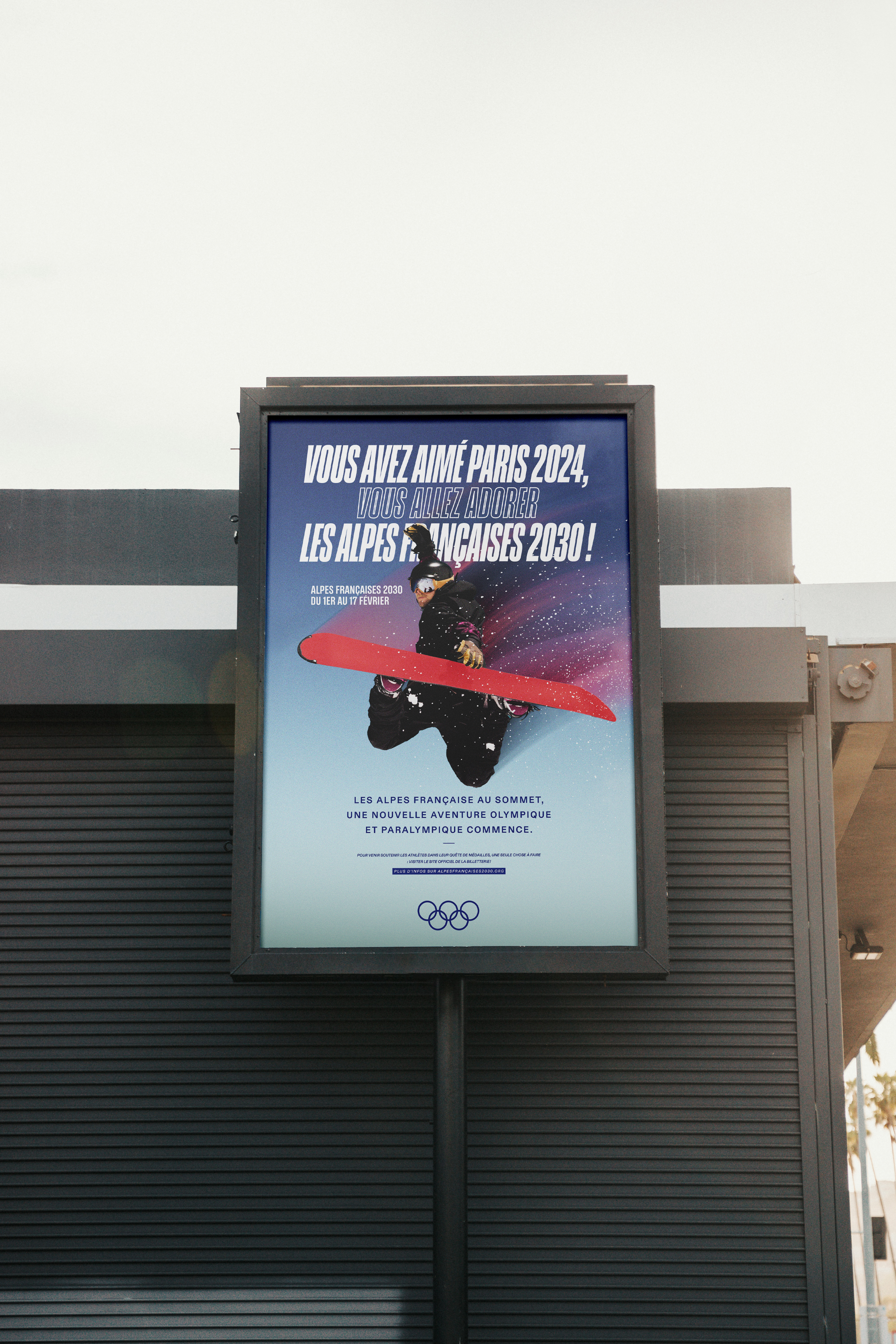 Alpes 2030 — Mockup affiche citylight