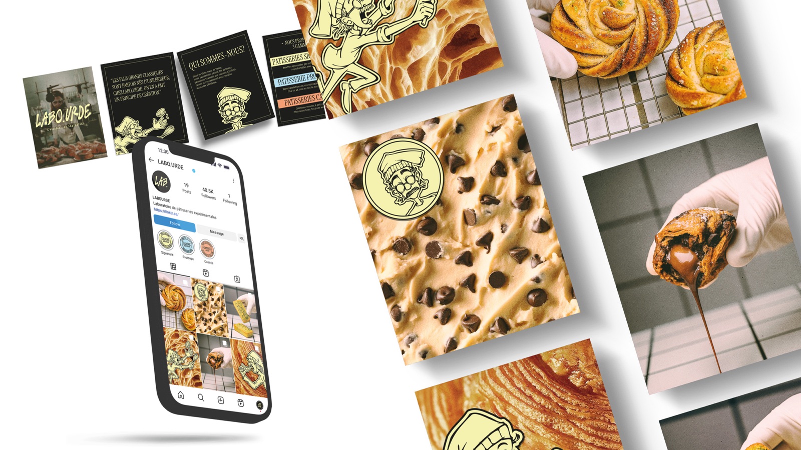 Vue d'ensemble du profil Instagram et grille de posts LABO.URDE